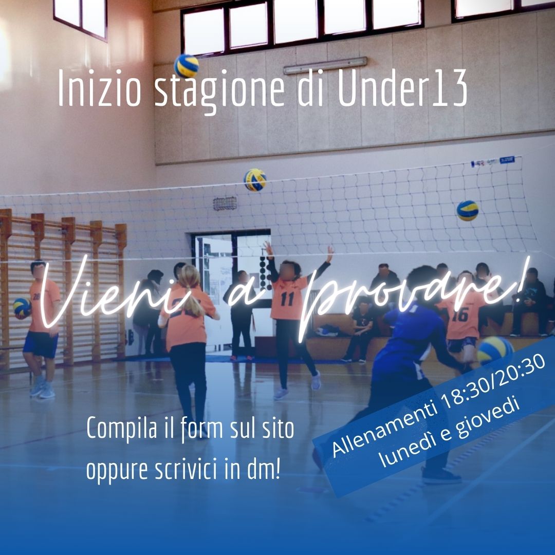 foto anteprima prenotazione stagione under13 volley